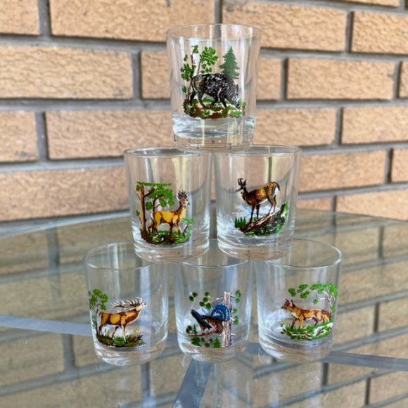 Vintage Other - Vintage Reims France Game Hunting Theme Shot Glasses - 6